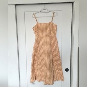 GAP gingham midi dress- Size 8